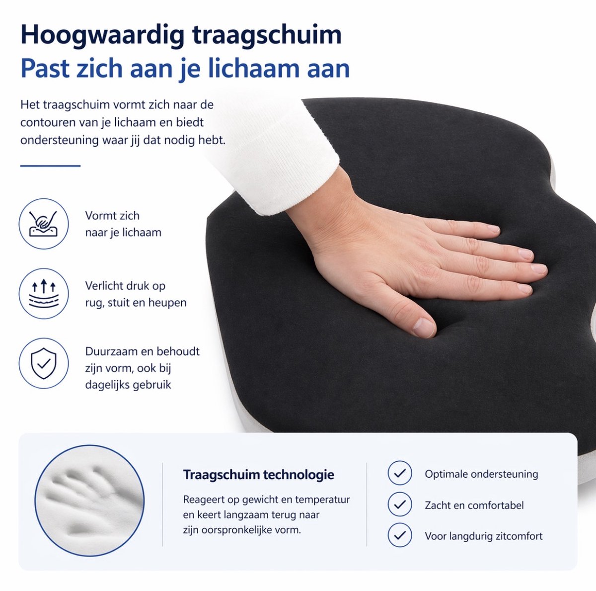 Waarom de Ergonomisch Wig- & Stuitkussen?