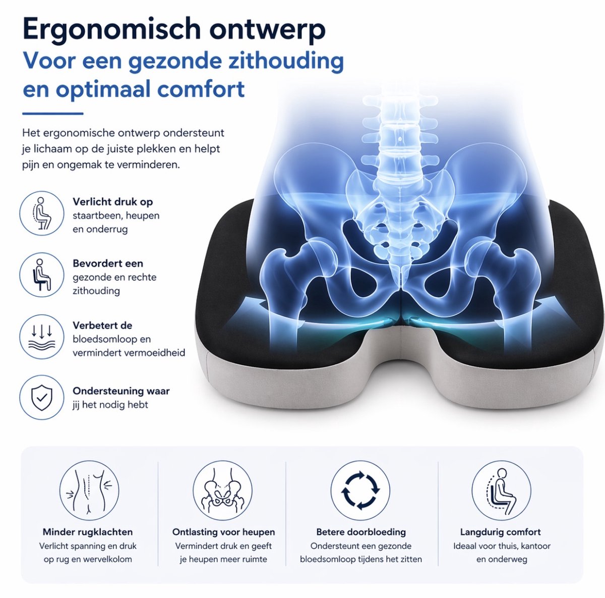 Ergonomisch Wig- & Stuitkussen, foto 4