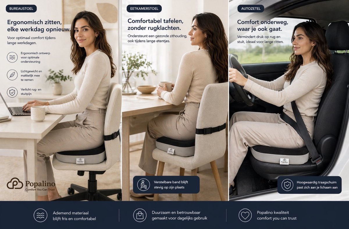 Ergonomisch Wig- & Stuitkussen, foto 5
